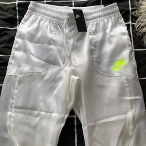 White Nike windbreaker joggers